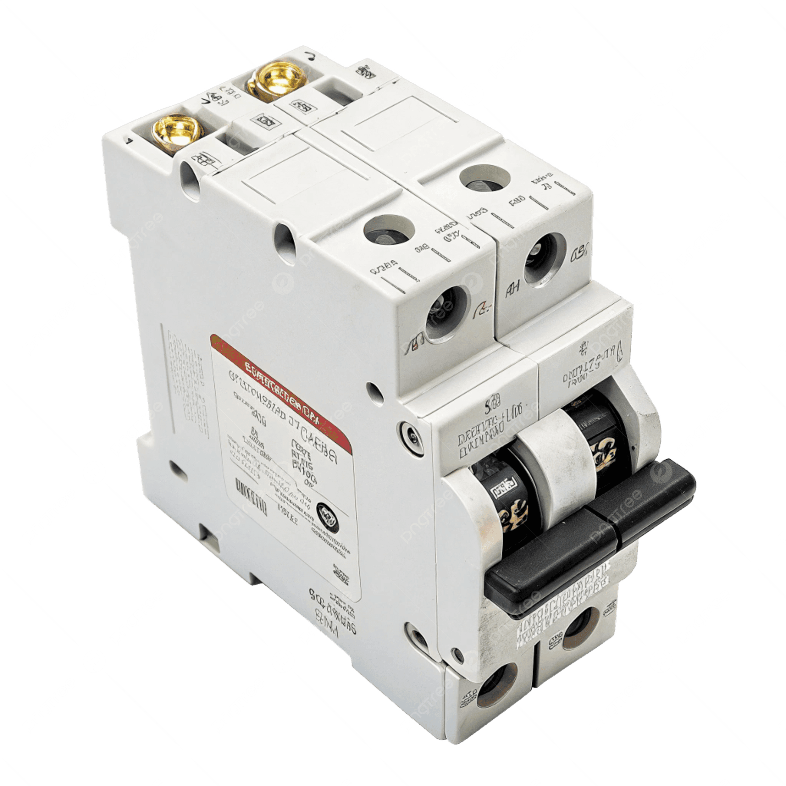 Industrial circuit breaker device with toggle switch