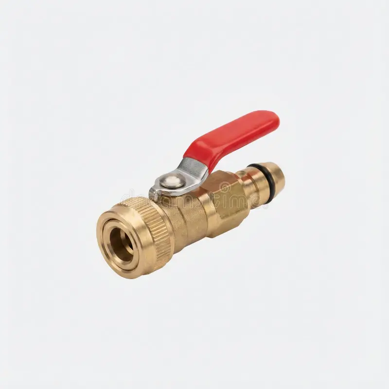 Industrial ball valve with lever handle
